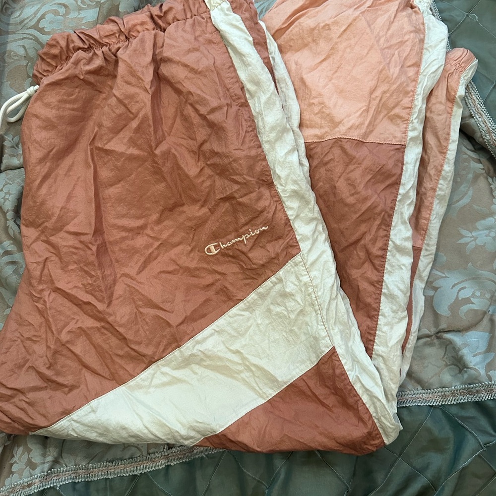 Champion Peach and White Track Pants